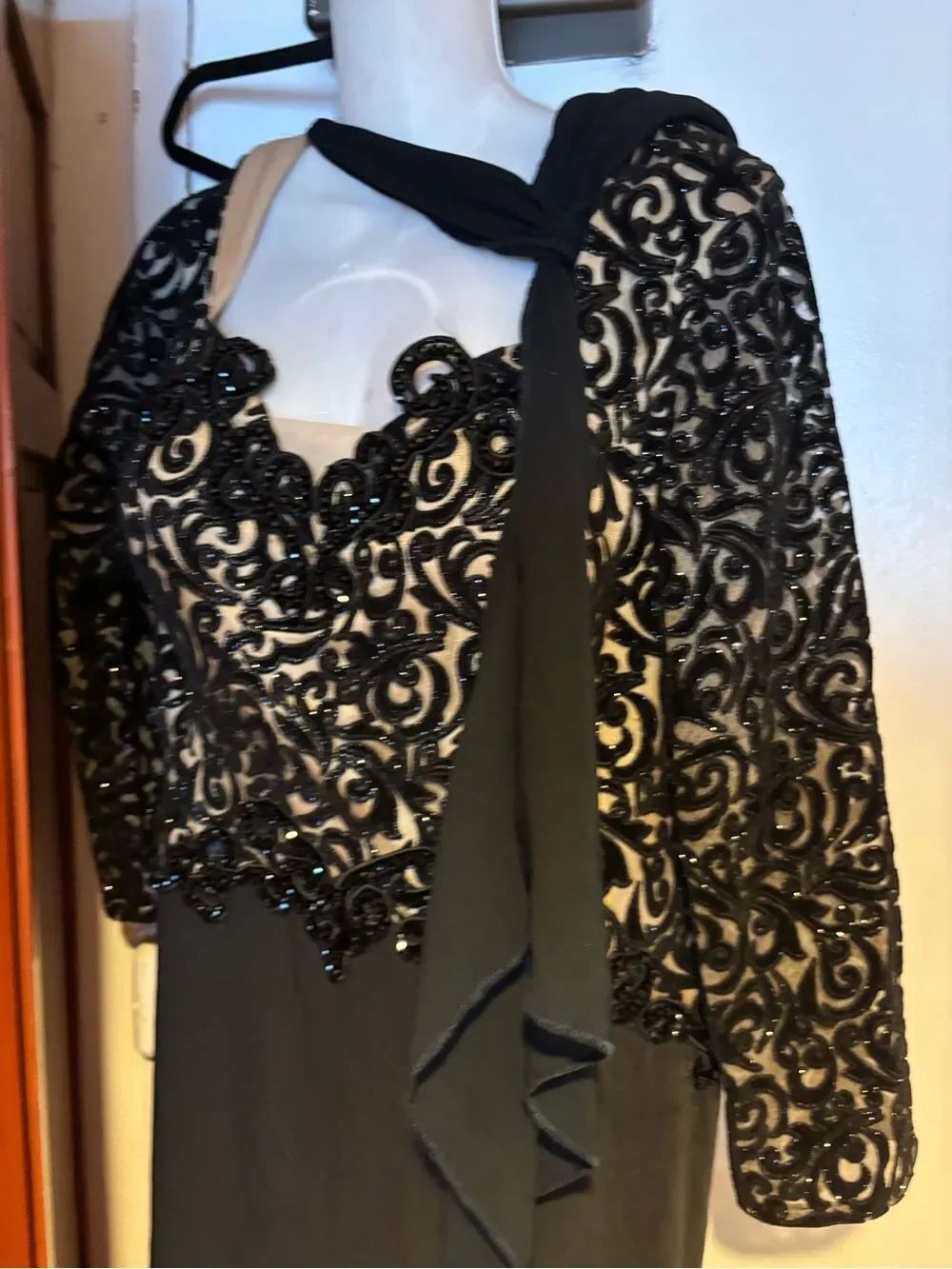 ALLURE DRESS GOWN RHINESTONE paint formal sexy classy maxi dress Embroidered